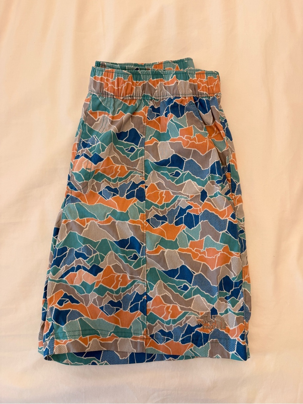 The North Face Teal, Blue & Orange Printed Short
